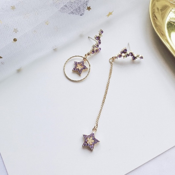 ❤️NEW UNIQUE Galaxy Star Handmade Earrings - Picture 4 of 4